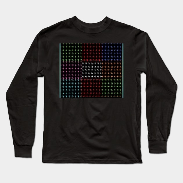 checkered pattern with dots of various colors inside Long Sleeve T-Shirt by JENNEFTRUST